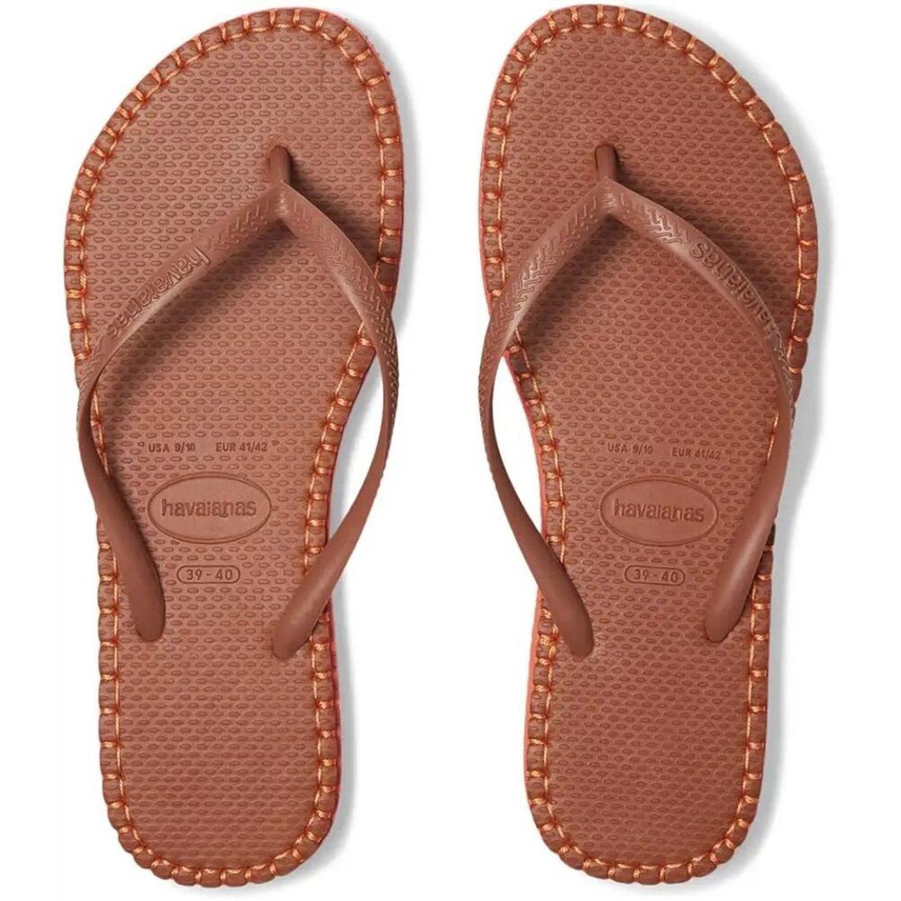 NWT HAVAIANAS SLIM FLATFORM LOOP FLIP FLOPS